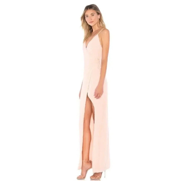 NWT Revolve Privacy Please Rasika Gown in Blush Pink Dotted Texture Size: Medium - Picture 2 of 11
